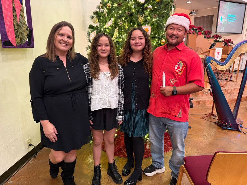 Emily Saeteurn with her family
